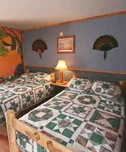 feathered friends room, bunkhouse inn, townsend, tennessee