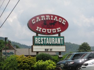 Carriage House Restaurant sign
