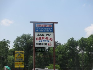 Sign for Little River Bar-Be-Que