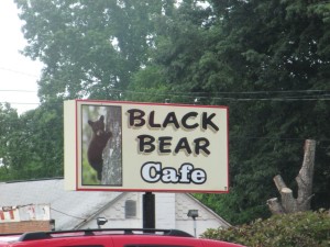 Blacek Bear Cafe sign